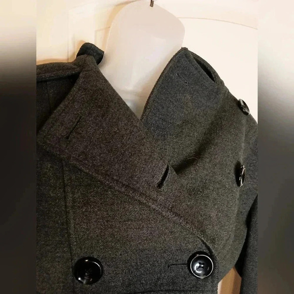 STYLE & CO Dark Gray Winter Long pea coat (#887)(C) - Picture 5 of 8